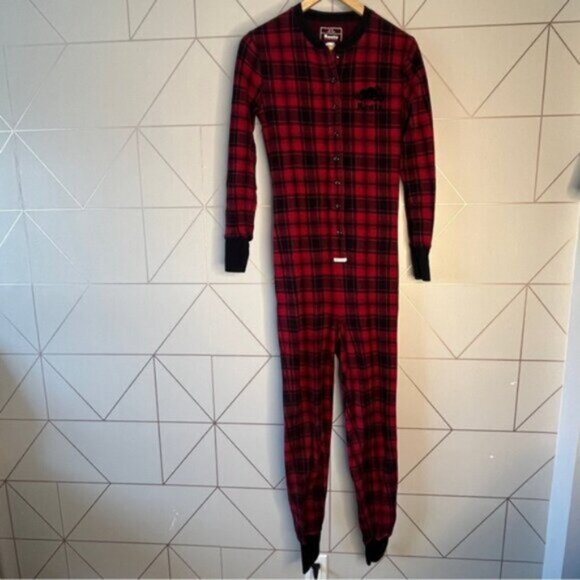Roots Thermal Waffle Onesie Buffalo Plaid - Picture 2 of 10